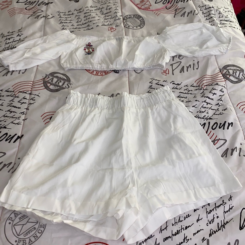shorts and crop top set
